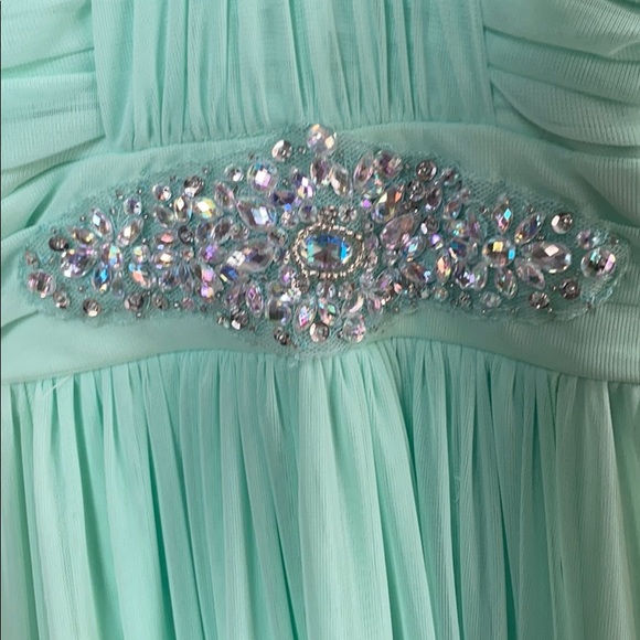 Windsor Mint Green Floor Length Prom Dress - Picture 3 of 7